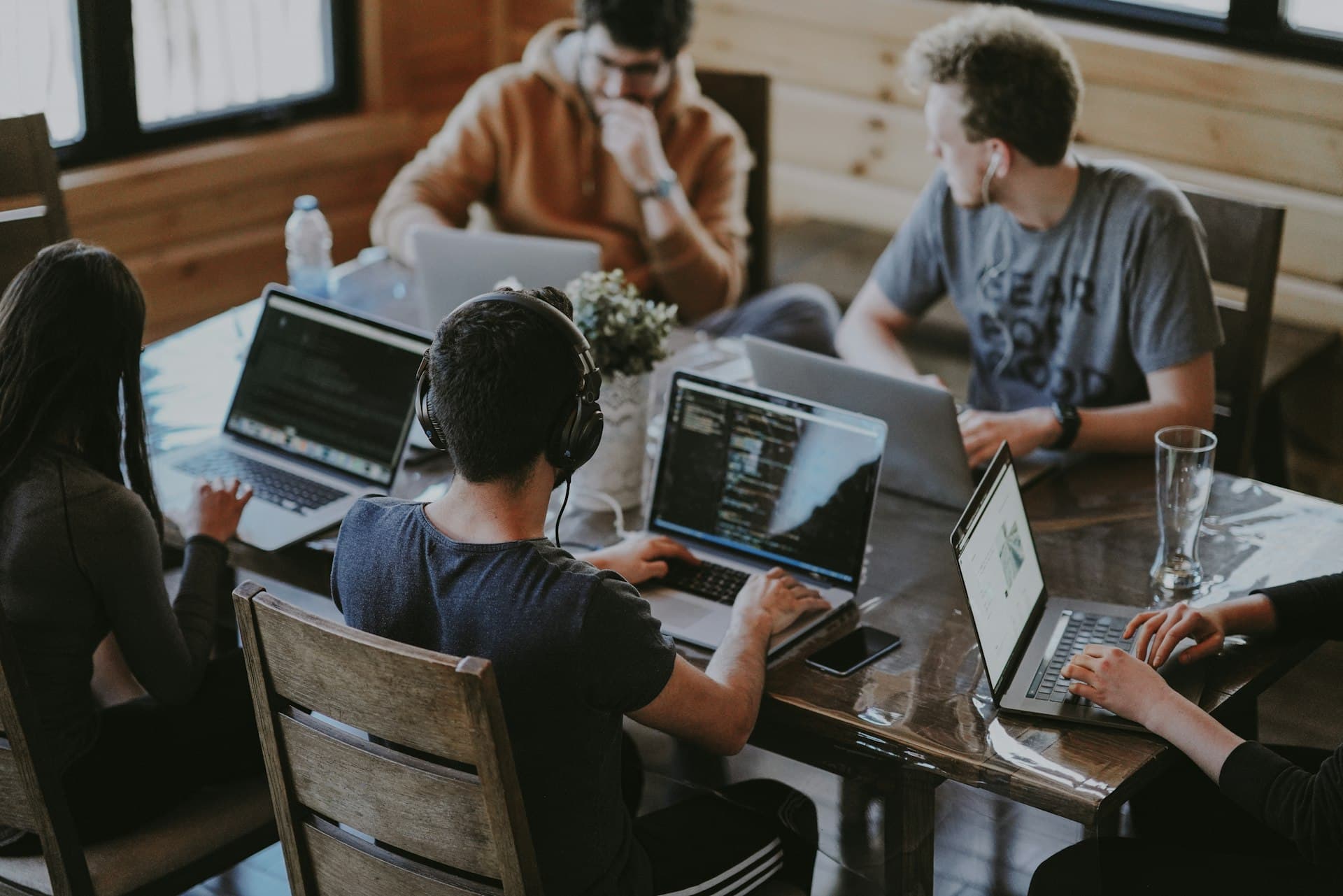 Digital product team collaborating